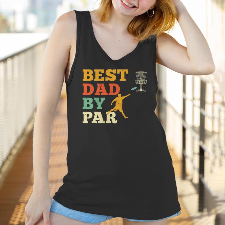 Best Dad By Par Disc Golf Lover Frisbee Golfing Father Gifts Women Tank Top