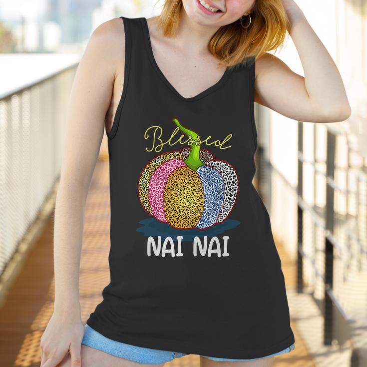 Blessed Nai Nai Pumpkin Leopard Art Grandma Gift Thanksgivin Gift Women Tank Top