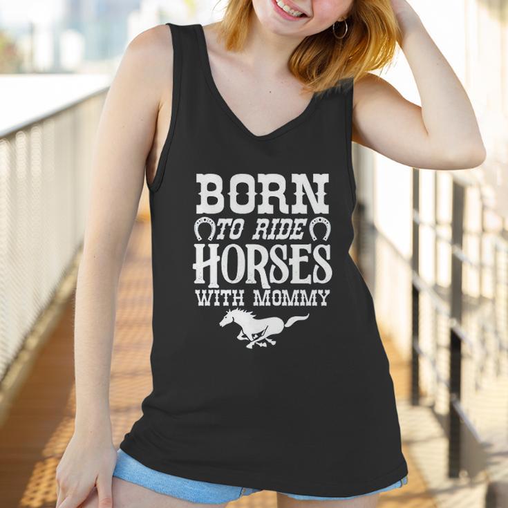 Born To Ride Horses With Mommy Baby Bodysuit One Piece Romper Or Toddler Women Tank Top