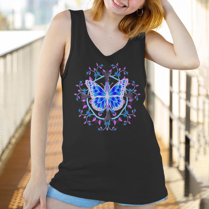 Butterfly Fantasy With Datura Bloom Mandala Design For Women Women Tank Top