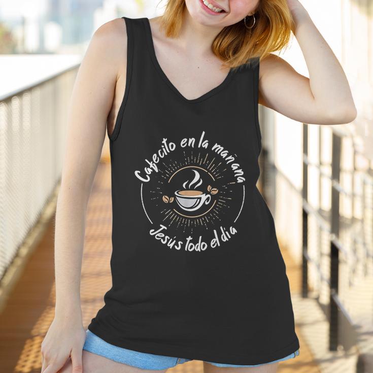 Cafecito Y Jesus Gift Reagalo Cristiano Christian Spanish Women Tank Top