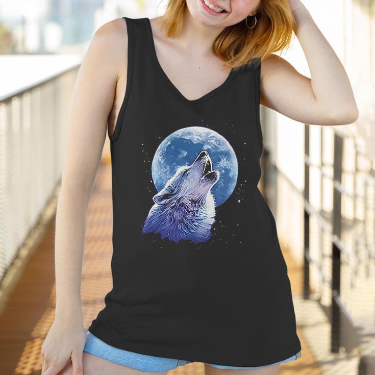 Call Of The Wild Howling The Full Moon Alpha Wolf Women Tank Top