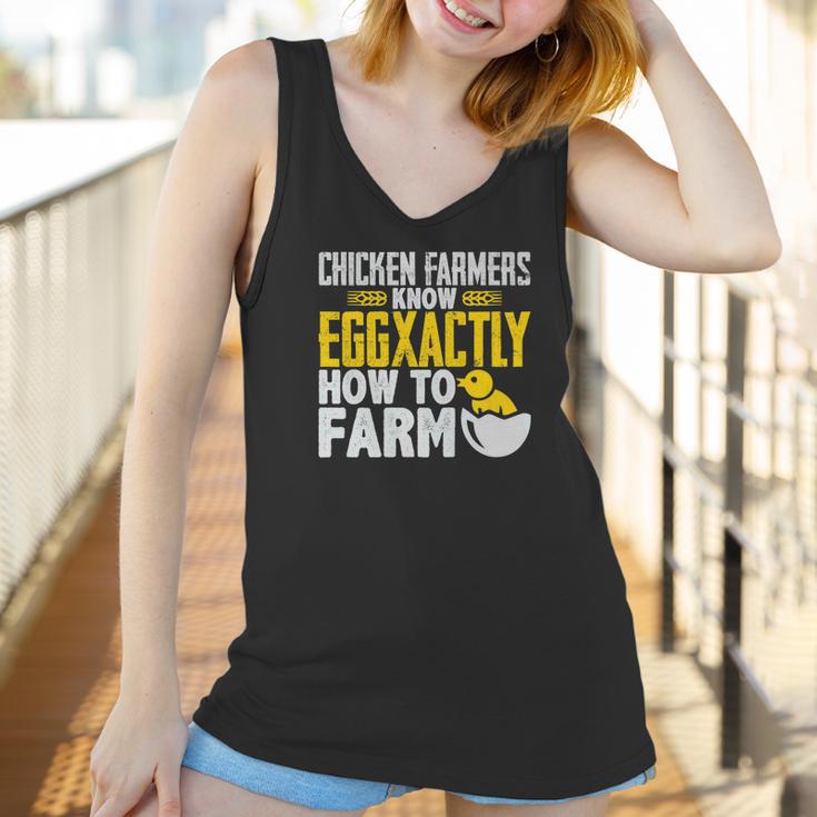 Chicken Farmers Know Eggaxtly How To Farm Women Tank Top