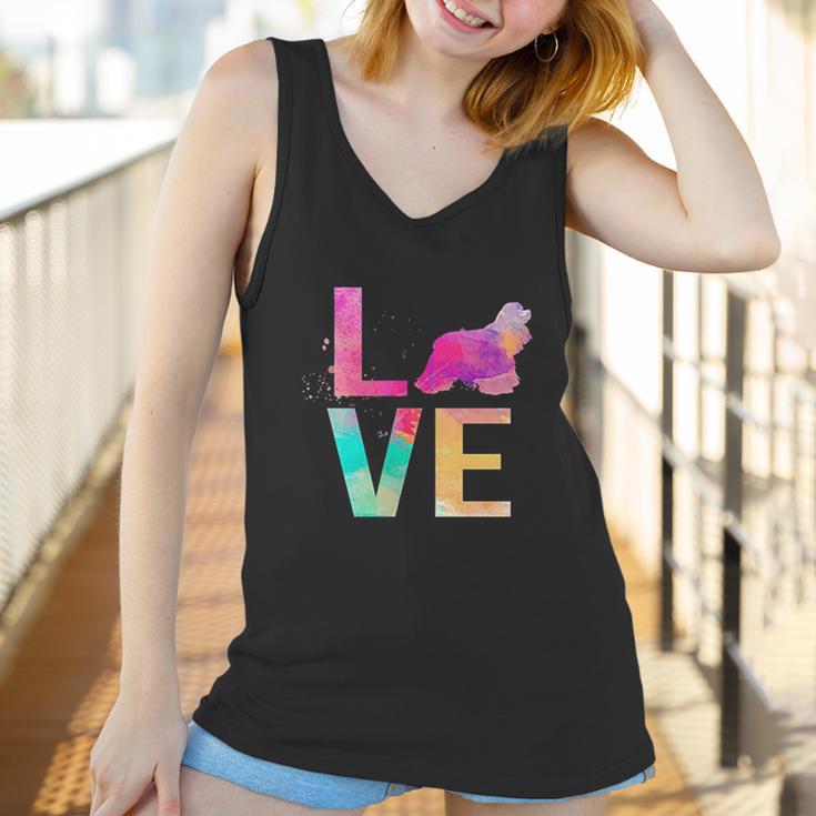 Colorful Cocker Spaniel Dog Mom Women Tank Top