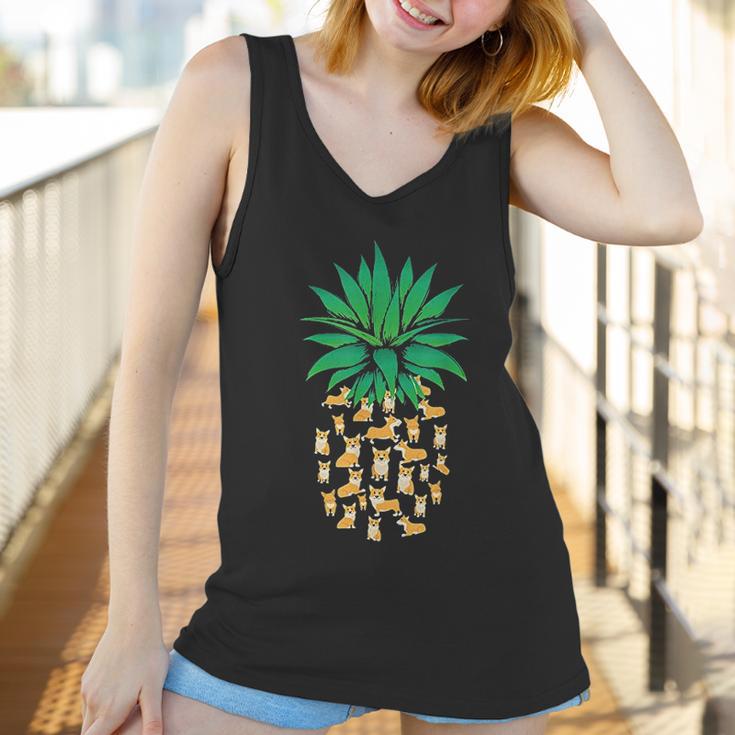 Cute Pembroke Welsh Corgi Dogs Pineapple Men Women Women Tank Top