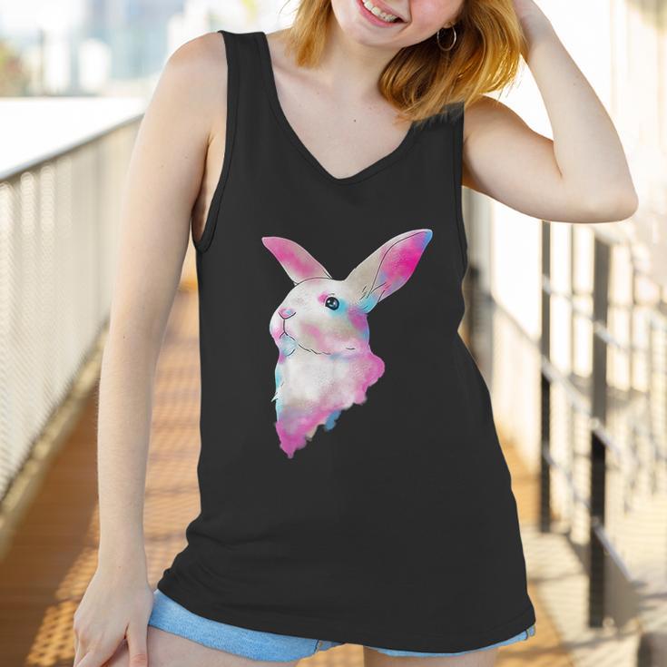 Cute Space Rainbow Gaussian Blur Rabbit Galactic Bunny Women Tank Top