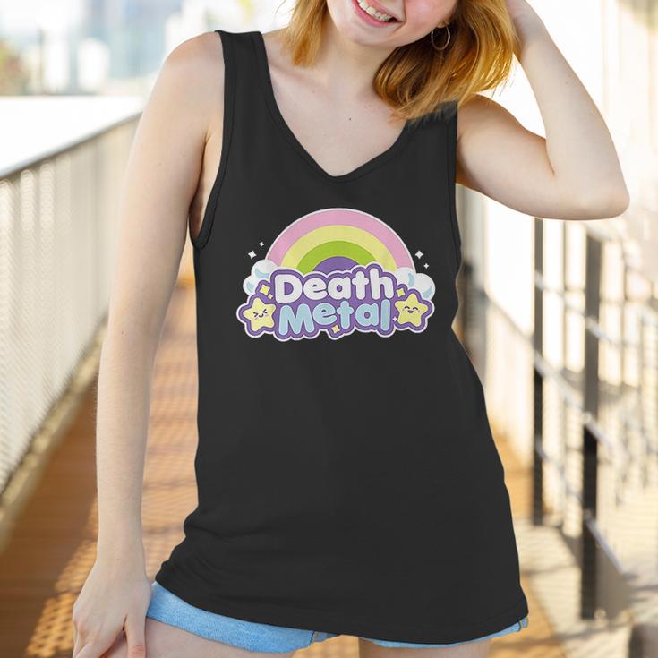 Death Metal Rainbow Yellow Star Unicorn Rock Concert Women Tank Top