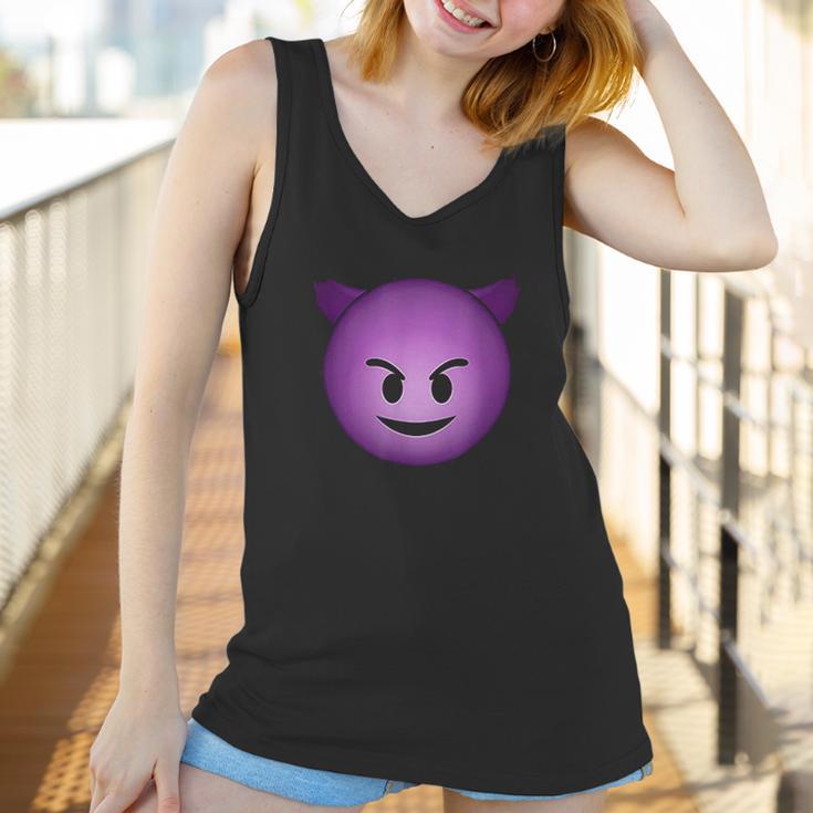 Devil Face Emoji Funny Halloween Gift For Men Women Kids Women Tank Top