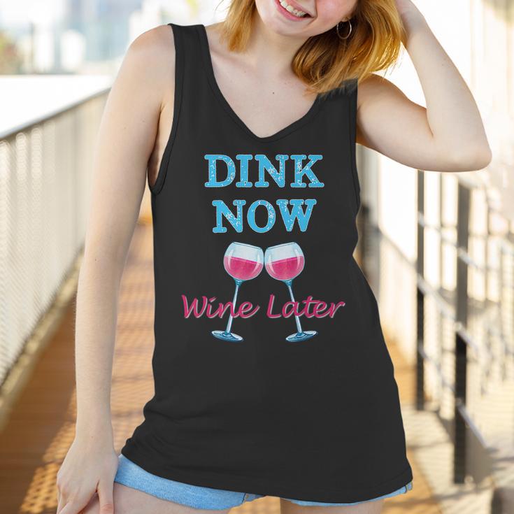 Dink Now Wine Later Pickle Ball Player Women Tank Top