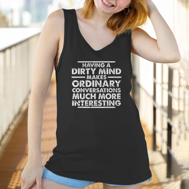 Dirty Mind Graphic Sarcastic Funny Women Tank Top