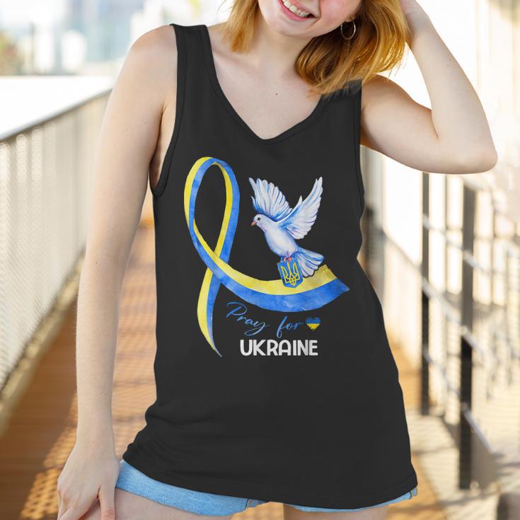 Dove Ukraine Ukrainian Ribbon Pray For Ukraine Free Ukraine Men Women T-Shirt Graphic Print Casual Unisex Tee Women Tank Top