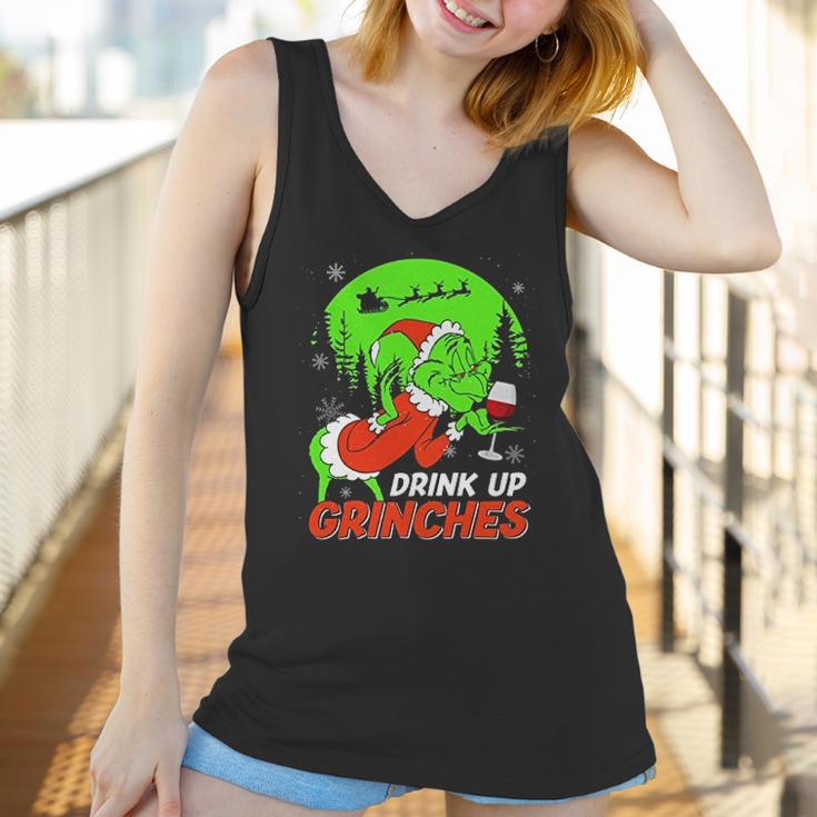 Drink Up Grinch Christmas Drinking Lovers Women Tank Top