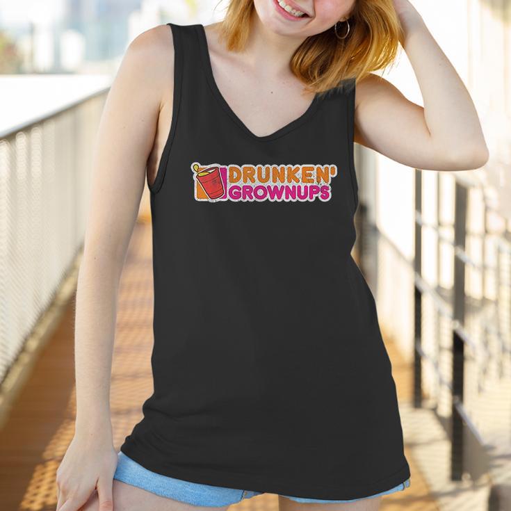 Drunken Grownups Drunkin Party Funny Drinking Vintage Joke Women Tank Top