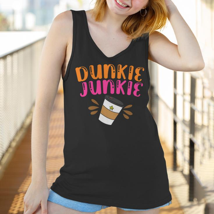 Dunkie Junkie Funny Coffee Cup Coffee Lovers Women Tank Top