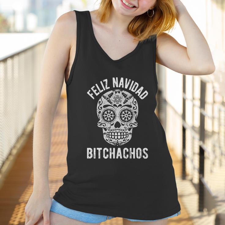 Feliz Navidad Bitchachos Funny Graphic Merry Christmas Holiday Women Tank Top