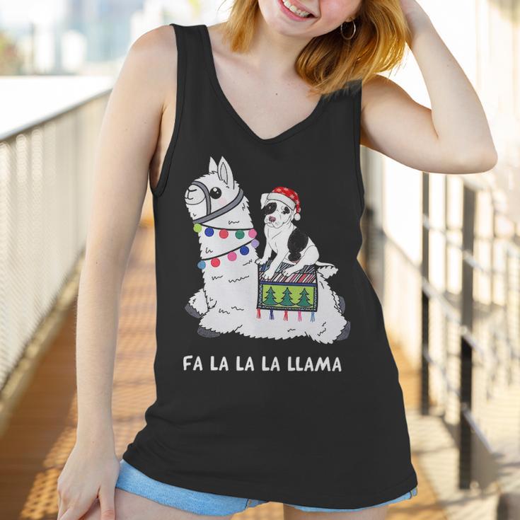 Fla La La Llama Pitbull Is Riding Llama FunnySh Women Tank Top