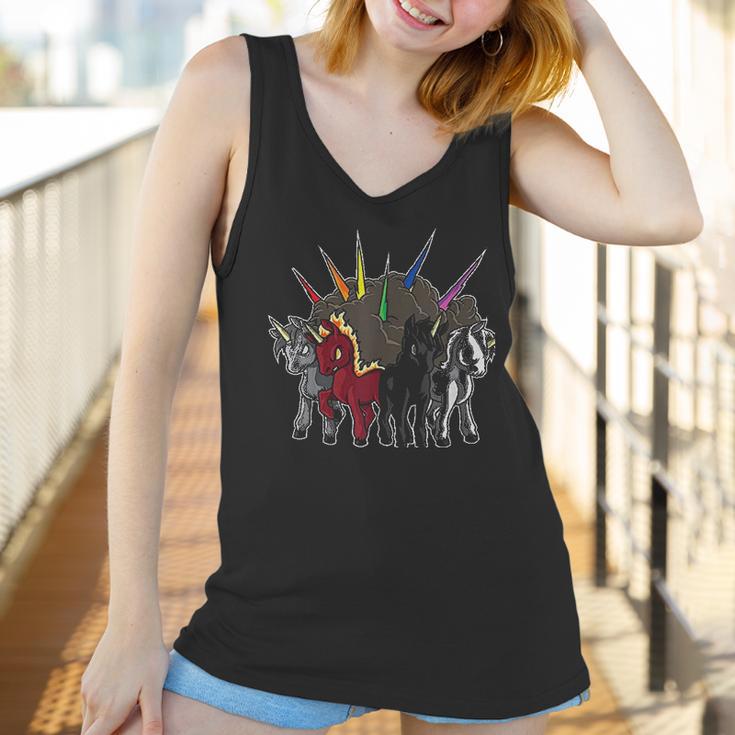 The Four Unicorns Of The Apocalypse Horsemen Parody Women Tank Top