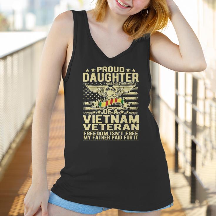 Freedom Isnt Free Proud Daughter Of Vietnam Veteran Ribbon Women Tank Top