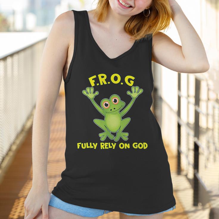 Frog Fully Rely On God Christianity Gift Women Tank Top