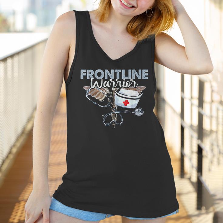 Frontline Warrior Nurse Proud Cna Healthcare Worker Gift Women Tank Top