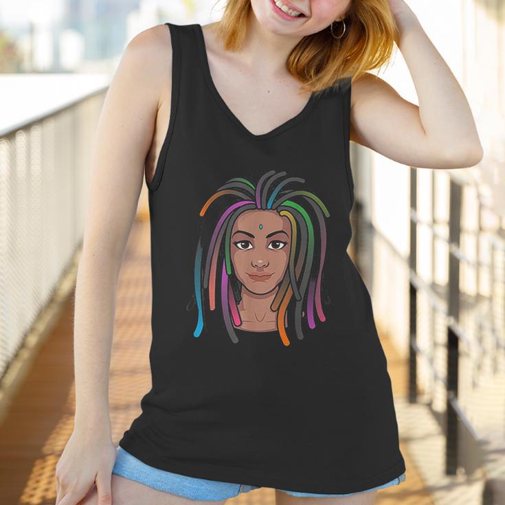 Funny Afro Radiant Black Woman With Dreadlocks Gift Women Women Tank Top