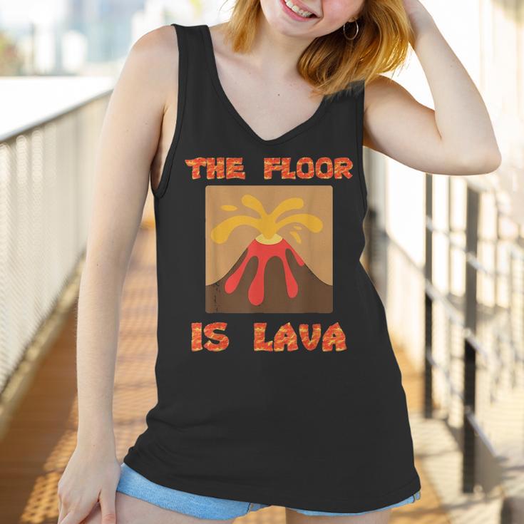 Funny Cute Floor Is Lava Volcano Science Teacher Geek Women Tank Top