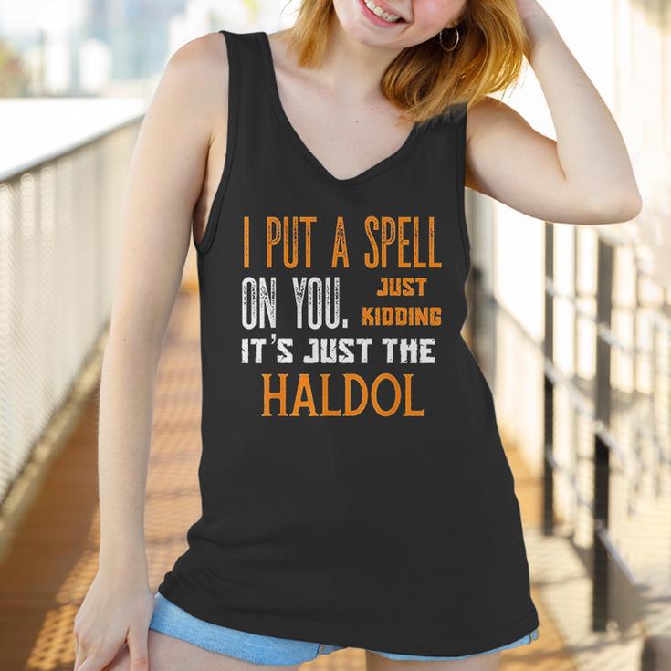 Funny Halloween Nurse Rn Medical Haldol Spell Medical Er Icu Women Tank Top