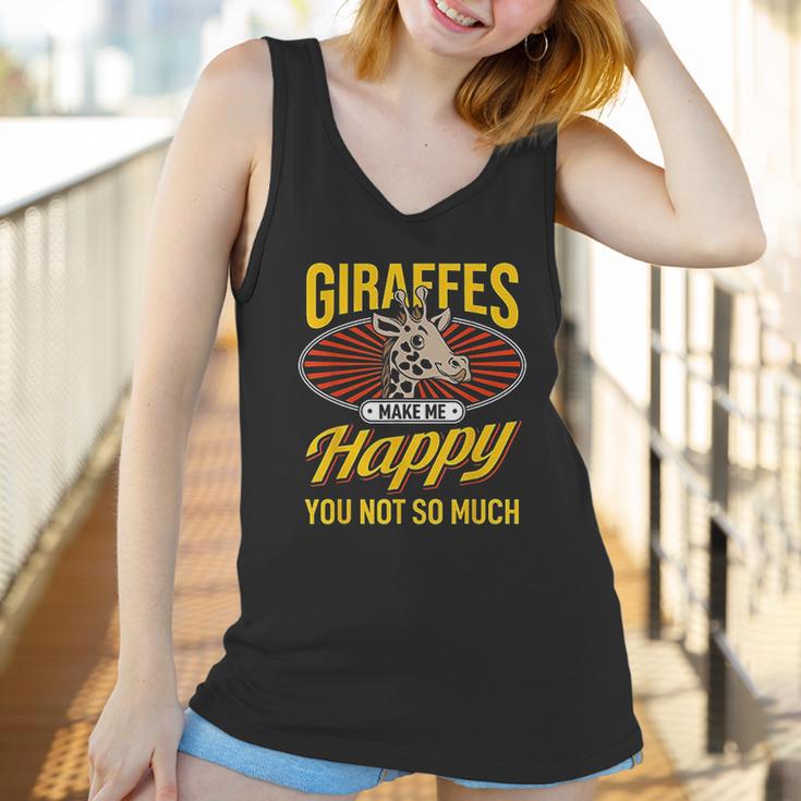 Giraffes Make Me Happy Giraffe Lover Gift Women Tank Top