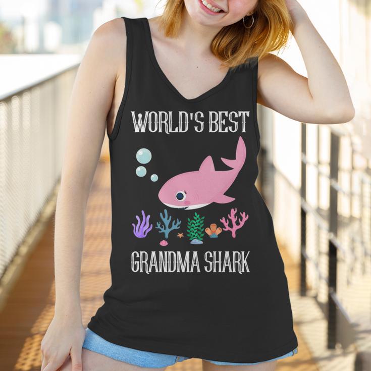 Grandma Gift Worlds Best Grandma Shark Women Tank Top