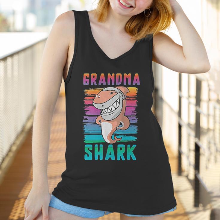 Grandma Shark Funny Retro Vintage Grandmother Women Tank Top