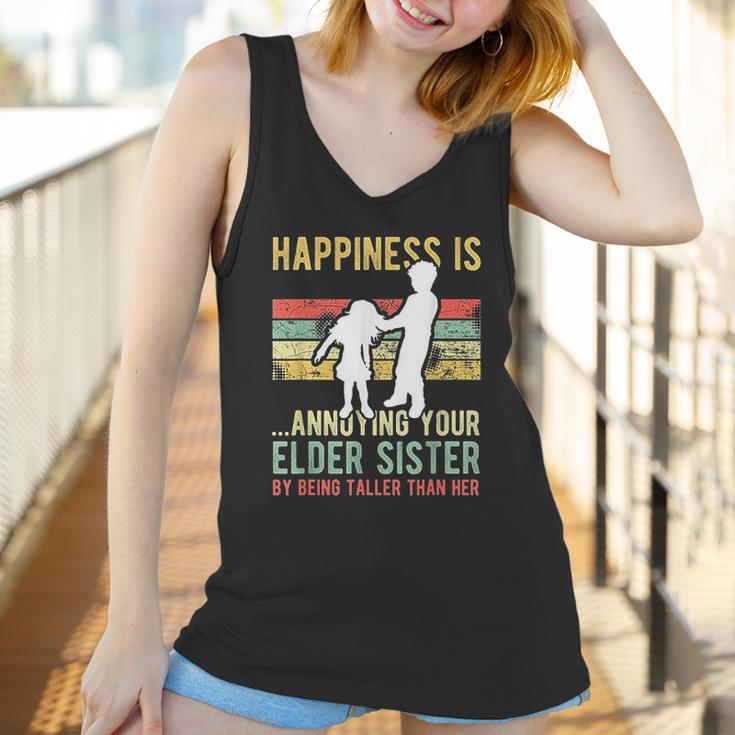 Happiness Is Annoying Your Elder Sister Funny Lil Siblings Women Tank Top