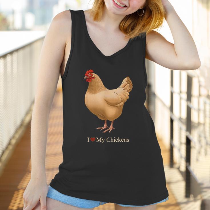 I Heart Love My Chickens Buff Orpington Hen Women Tank Top