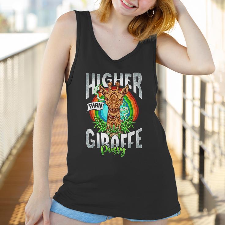 Higher Than Giraffe Pussy Funny Stoner 420 Pot Gift Women Tank Top