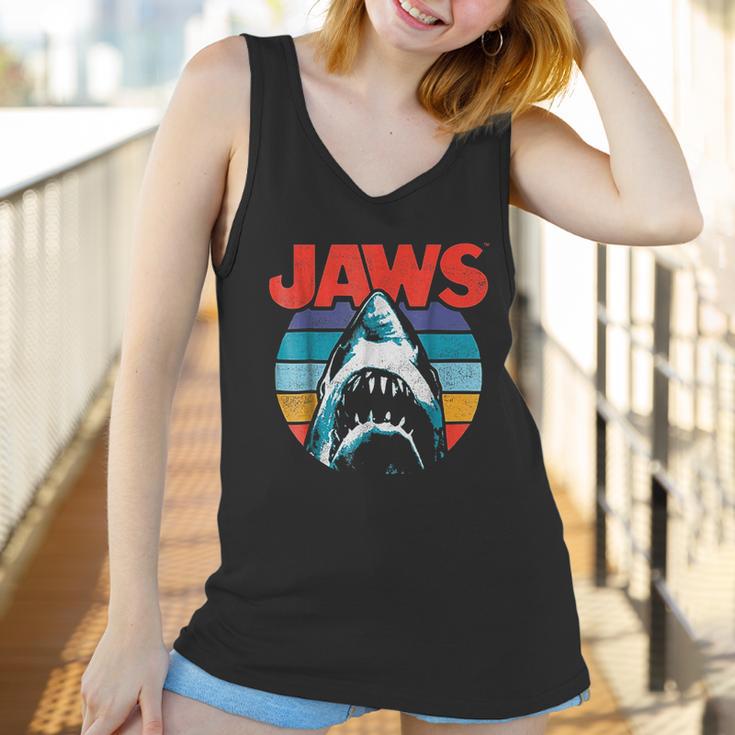 Jaws Retro Colors Shark Rainbow Women Tank Top