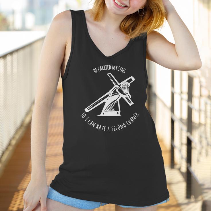 Jesus Carried My Sins Christian Women Tank Top