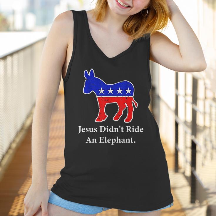 Jesus Didnt Ride An Elephant Vintage Democrat Donkey Women Tank Top