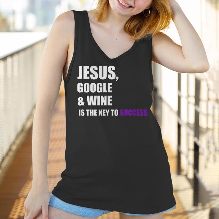 Jesus Google Wine Is The Key To Success Creative Women Tank Top