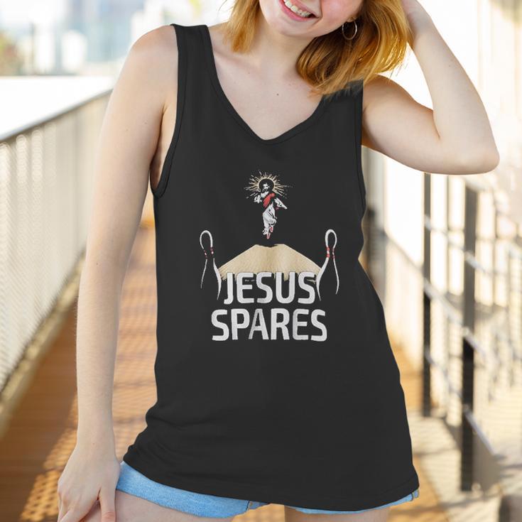 Jesus Spares Funny Bowling Team Bowler Alley League Christian Humor Women Tank Top