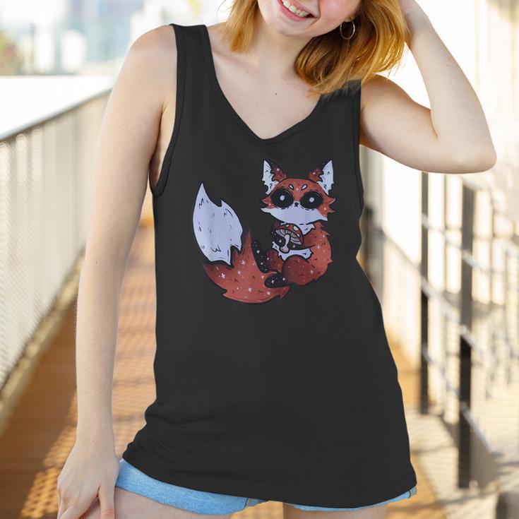 Kawaii Pastel Goth Art Cute Creepy Red Fox Fennec Grey Fox Men Women T-Shirt Graphic Print Casual Unisex Tee Women Tank Top