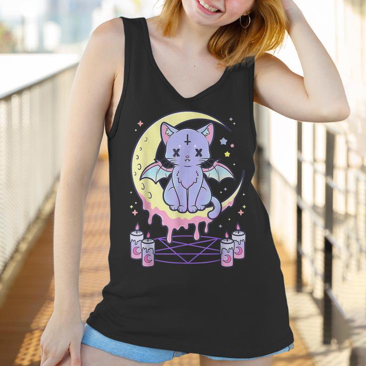 Kawaii Pastel Goth Cute Creepy Black Cat Men Women T-Shirt Graphic Print Casual Unisex Tee Women Tank Top