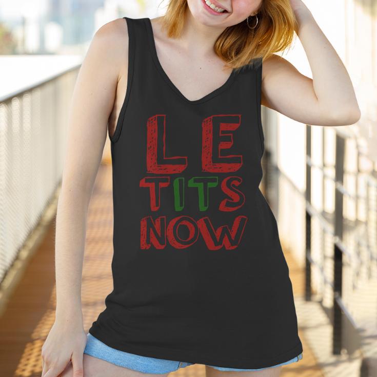 Le Tits Now Funny Christmas Jumper With Let Is Snow Slogan Sweatshirt Women Tank Top