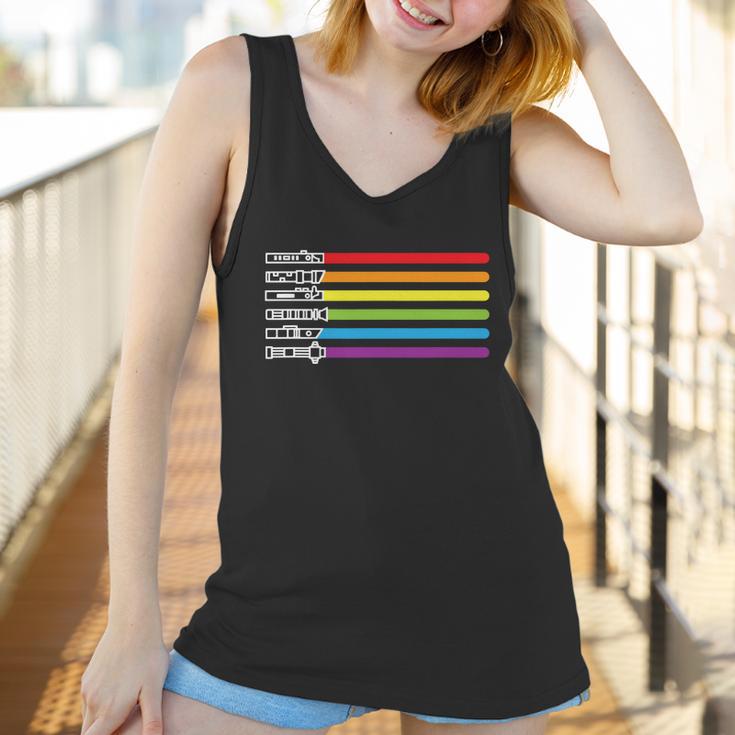 Lgbt Gay Saber Tee Rainbow Lgbt Pride Month 2022 Graphic Design Printed Casual Daily Basic Women Tank Top