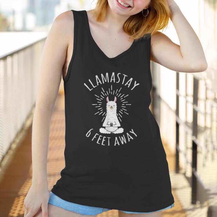 Llamastay 6 Feet Away Funny Social Distancing Women Tank Top