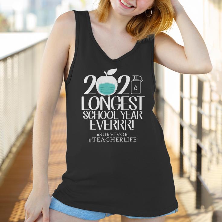 The Longest School Year Ever Apple Wearing Face Mask Teacher 2021 Ver2 Women Tank Top