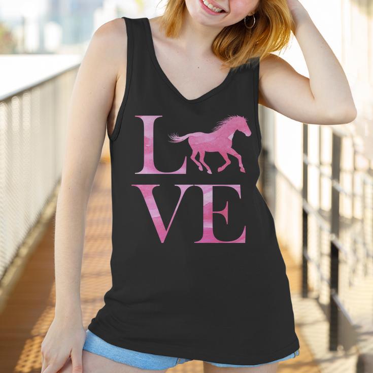 Love Horses Pink Logo Women Tank Top