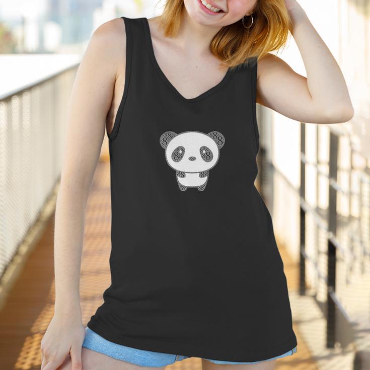 Lucky Number 8 Panda Bear Word Cloud Women Tank Top