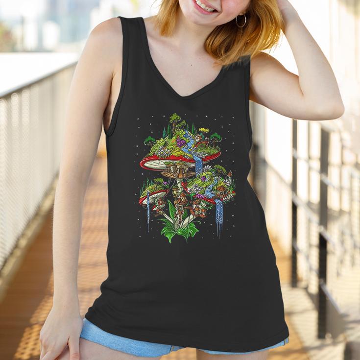 Magic Mushrooms Island Psychedelic Fungi Fantasy Hippie Women Tank Top