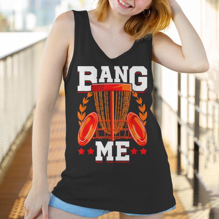 Mens Bang Me Disc Golf Funny Frisbee Golf Chains Disc Sport Women Tank Top