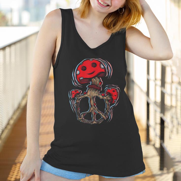 Mushrooms Peace Sign 70S Shrooms 60S Women Tank Top