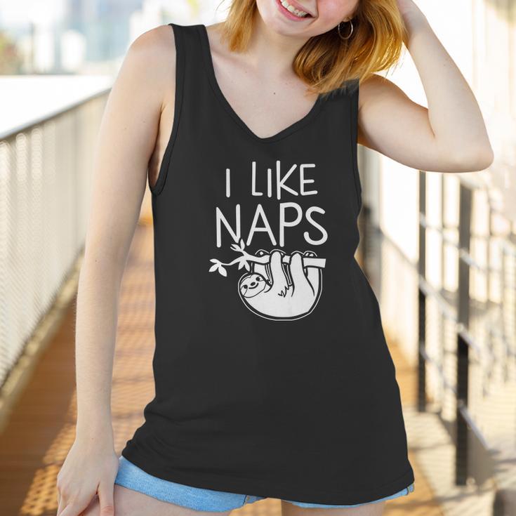 I Like Naps Napper Funny Humor Sloth Pun Women Tank Top